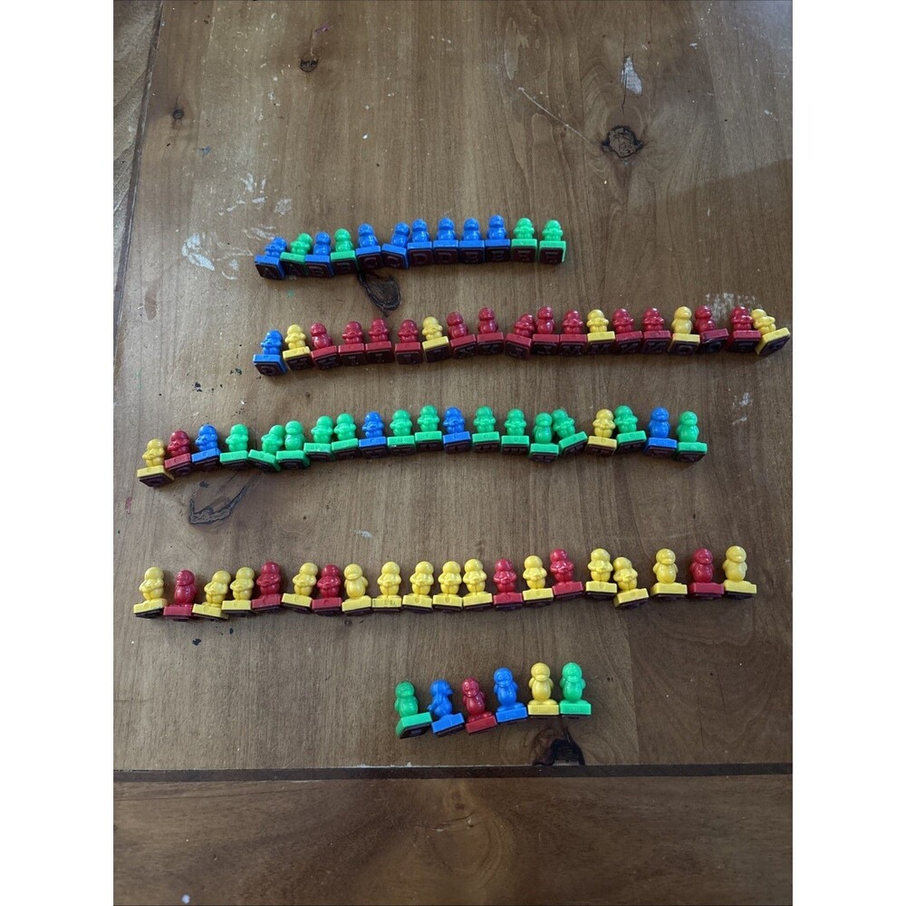 VINTAGE 1/2 inch SIZE ALPHABET NUMBERS & Symbols Chilly Willy Penguins 75 Pieces